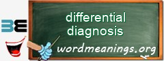 WordMeaning blackboard for differential diagnosis